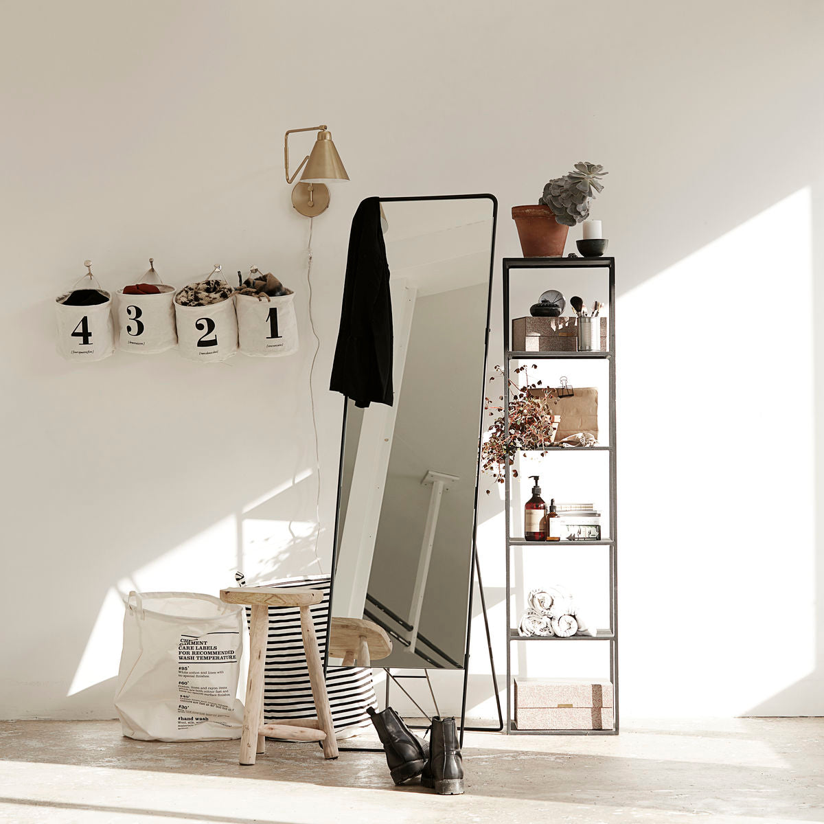 House Doctor - Gulvspeil, Chic, Sort - b: 45 cm, h: 175 cm