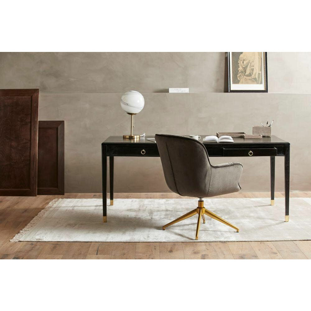 EMS Desk in Mango Tree - 179x90 - Svart/gullfinish