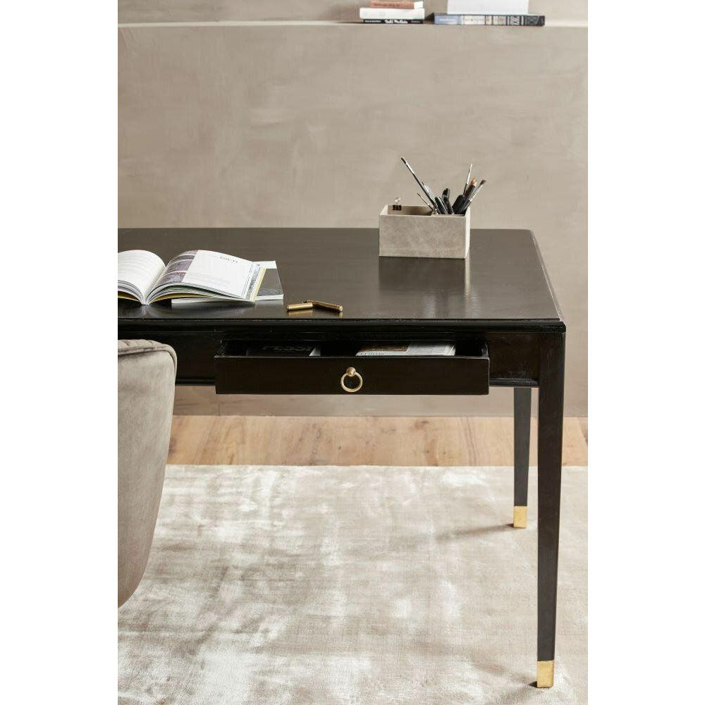 EMS Desk in Mango Tree - 179x90 - Svart/gullfinish