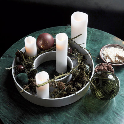 Huslege - Lys, LED, hvit - H: 20 cm, dia: 5 cm