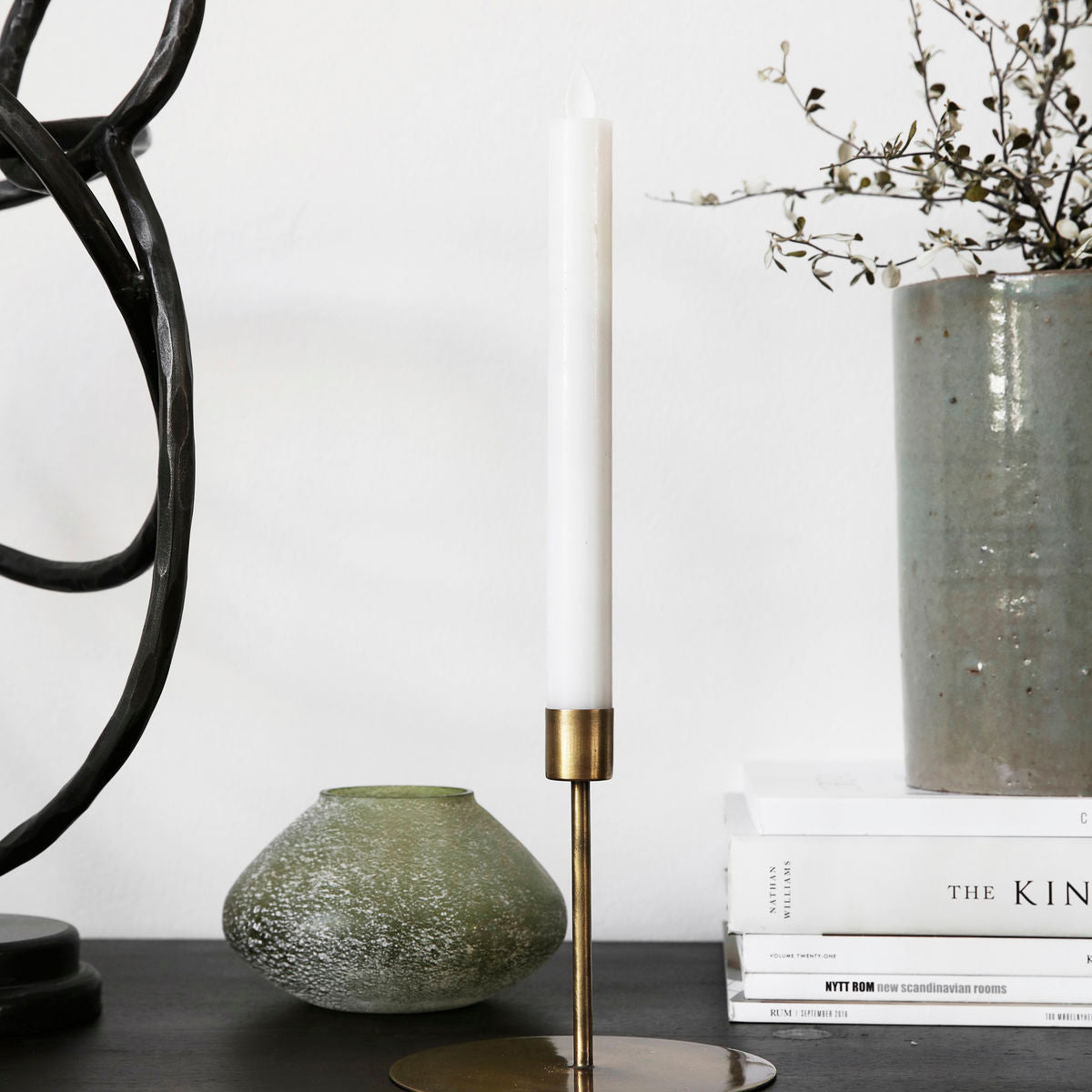 Huslege - Lys, LED, hvit - H: 24 cm, dia: 2 cm