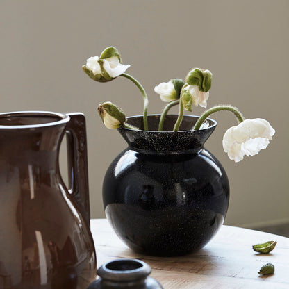 Huslege - Vase, Chenna, Black - H: 22,5 cm, DIA: 23 cm