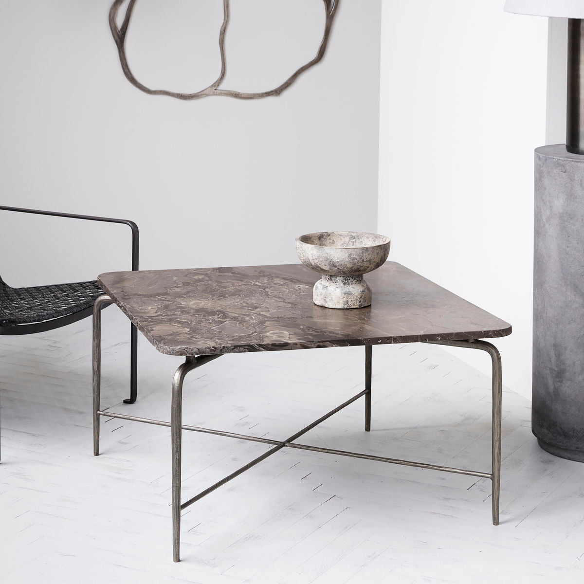 House Doctor - Salongbord, Firkantet, Brun - l: 80 cm, b: 80 cm, h: 45 cm