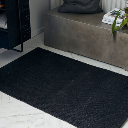 House Doctor - Carpet, Hempi, Black - L: 130 cm, W: 85 cm