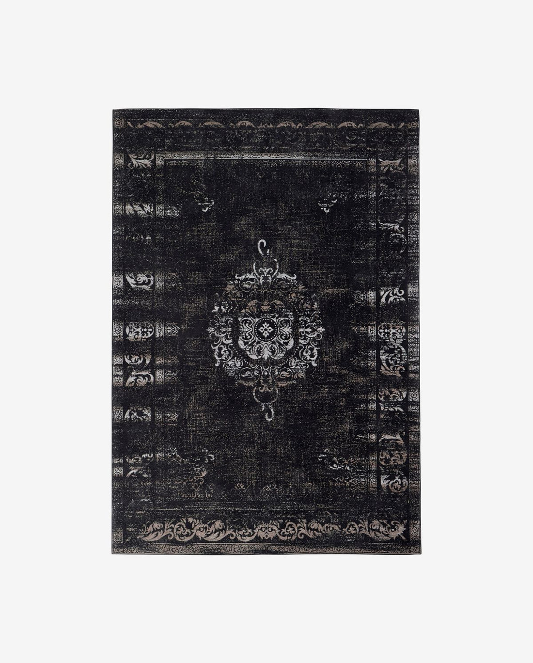 Nordal Grand Woven Rug, mørk grå/svart