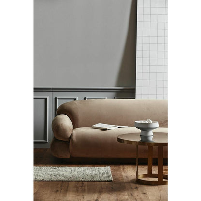Nordal sofa sofa med møbeltrekk i velour - l214 cm - lysebrun