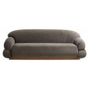 Nordal SOF sofa med betræk i velour - L214 cm - varm grå - Nordal - DesignGaragen.dk