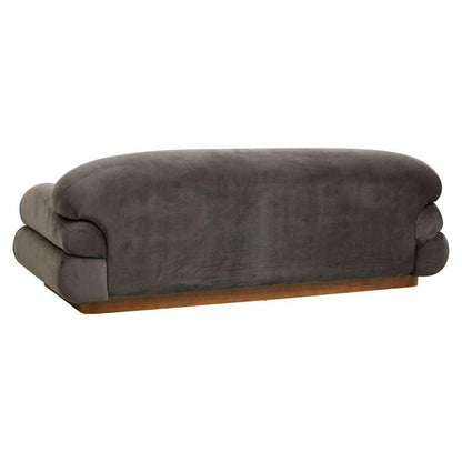 Nordal SOF sofa med betræk i velour - L214 cm - varm grå - Nordal - DesignGaragen.dk