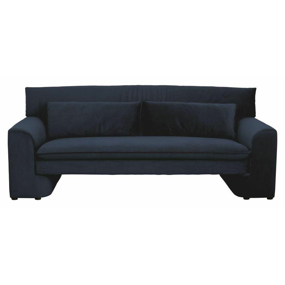 Nordal Geo sofa med møbeltrekk i velour - L215 cm - mørkeblå