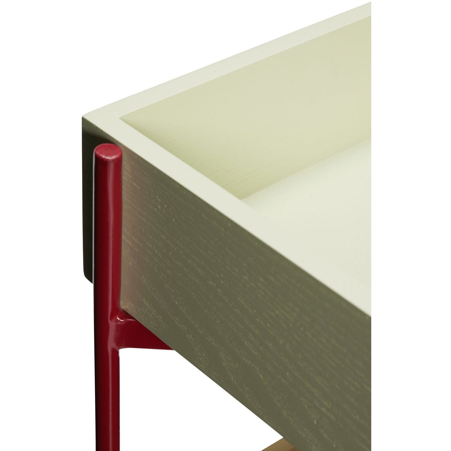 Hübsch Fresh Rolling Table Khaki/Burgundy