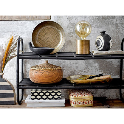 Bloomingville Dy Basket m/lokk, rød, bambus