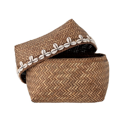 Bloomingville Seval Basket m/lokk, natur, bambus