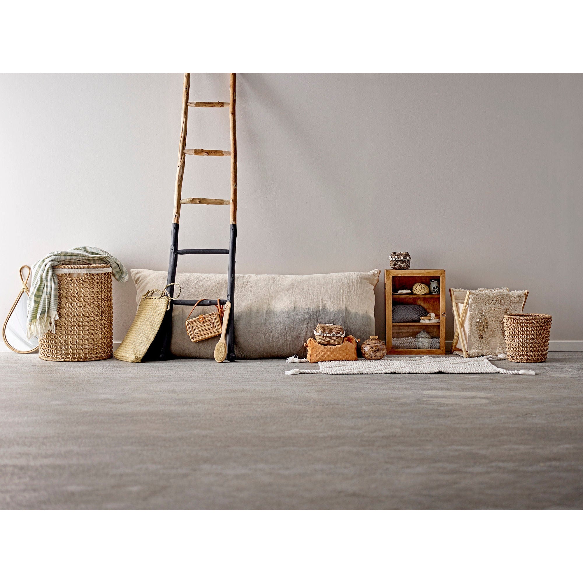 Bloomingville Seval Basket m/lokk, natur, bambus