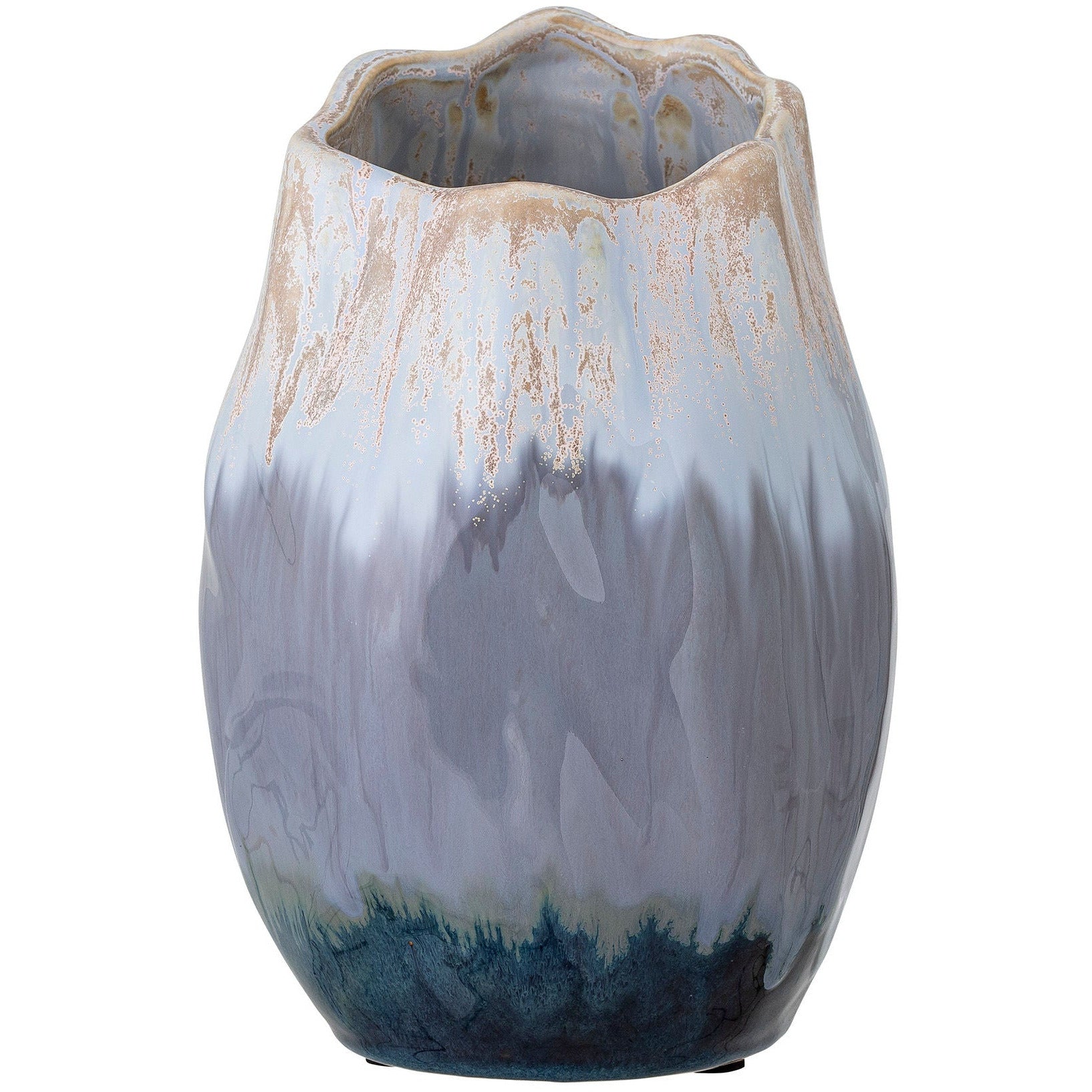 Bloomingville Jace Deco Vase, Blå, Keramik
