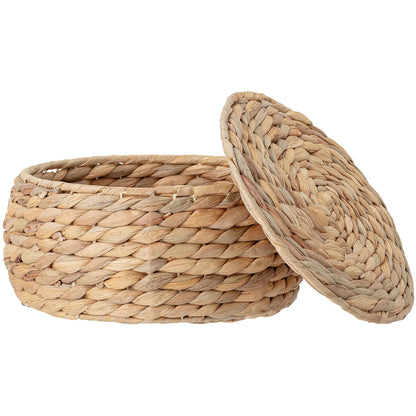 Bloomingville Shona Basket m/lokk, natur, Vandhyacinth