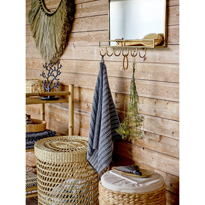 Bloomingville Shona Basket m/lokk, natur, Vandhyacinth