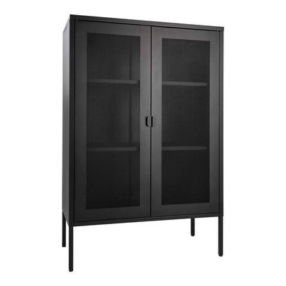 Melbourne - Display Cabinet in Black With Wire Mesh Doors - 1 - PCS