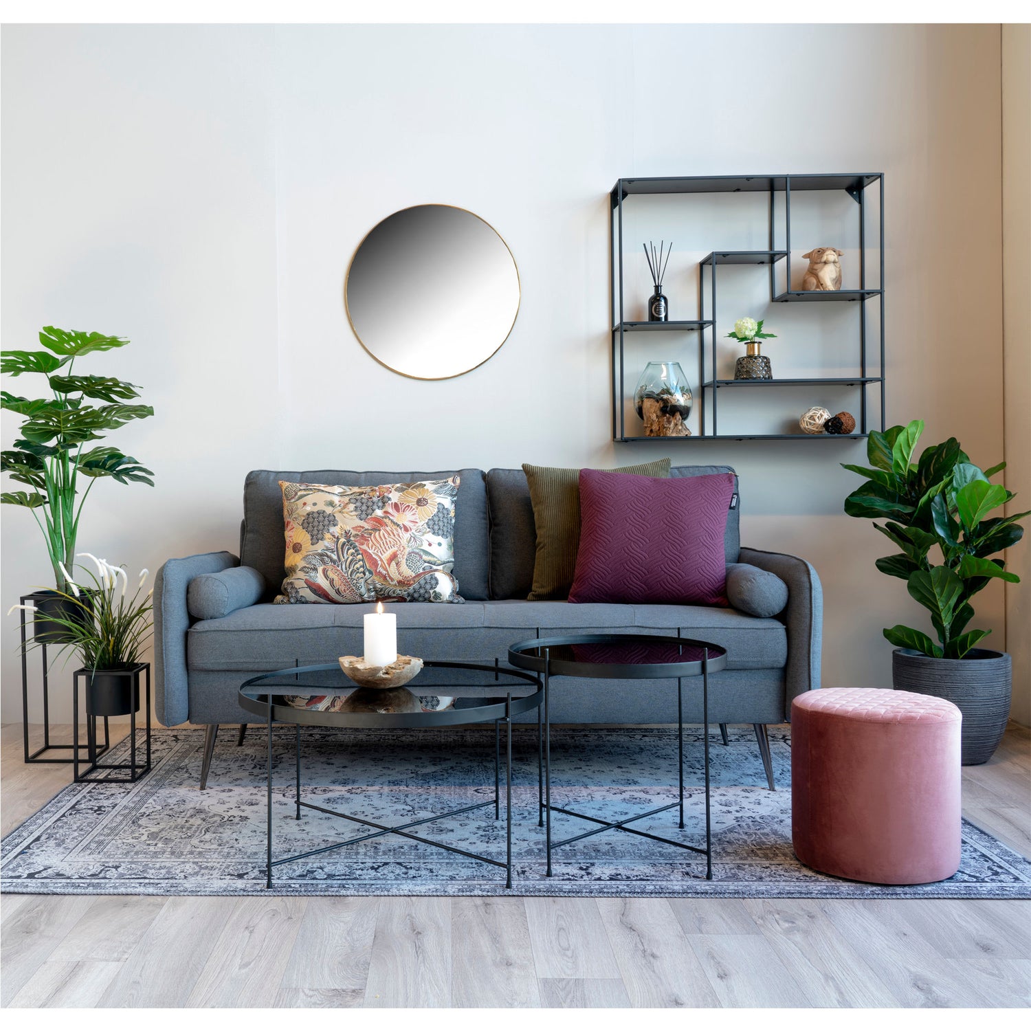 Ferrel Pillow - Pute i burgunderrød, 45x45cm