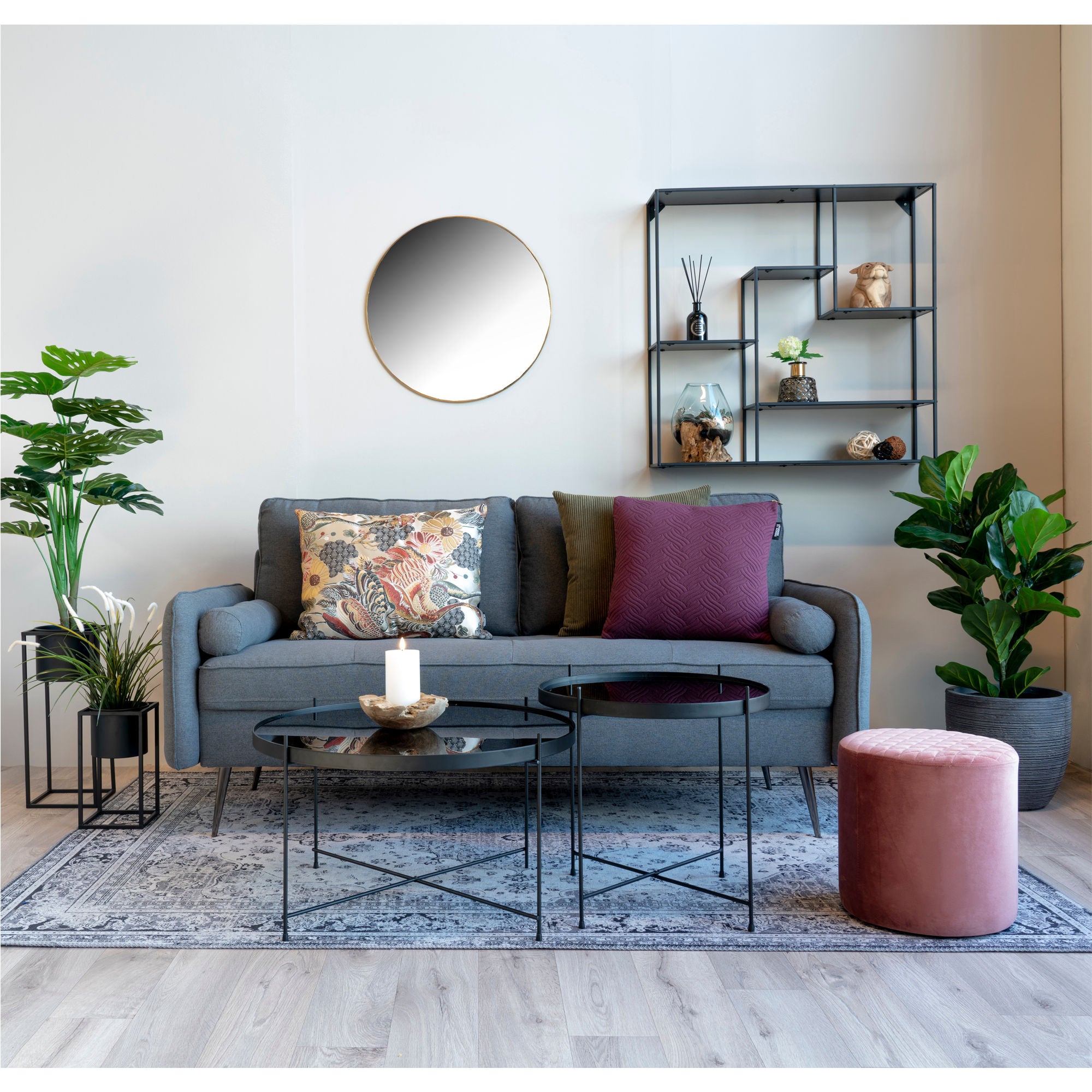 Ferrel Pillow - Pute i burgunderrød, 45x45cm