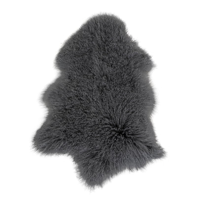 Mongolsk skinn - Mongolsk skinn, grått, 50x90 cm
