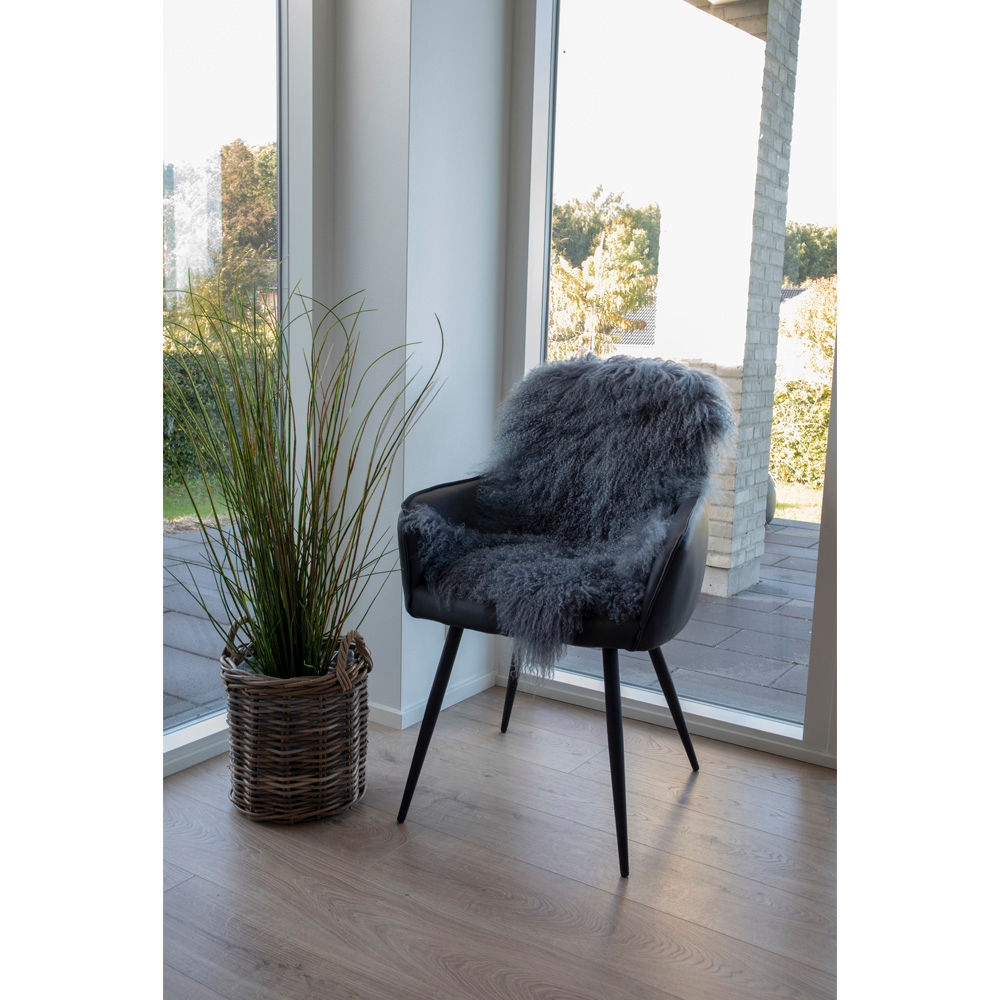 Mongolsk skinn - Mongolsk skinn, grått, 50x90 cm