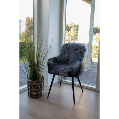 Mongolsk skinn - Mongolsk skinn, grått, 50x90 cm