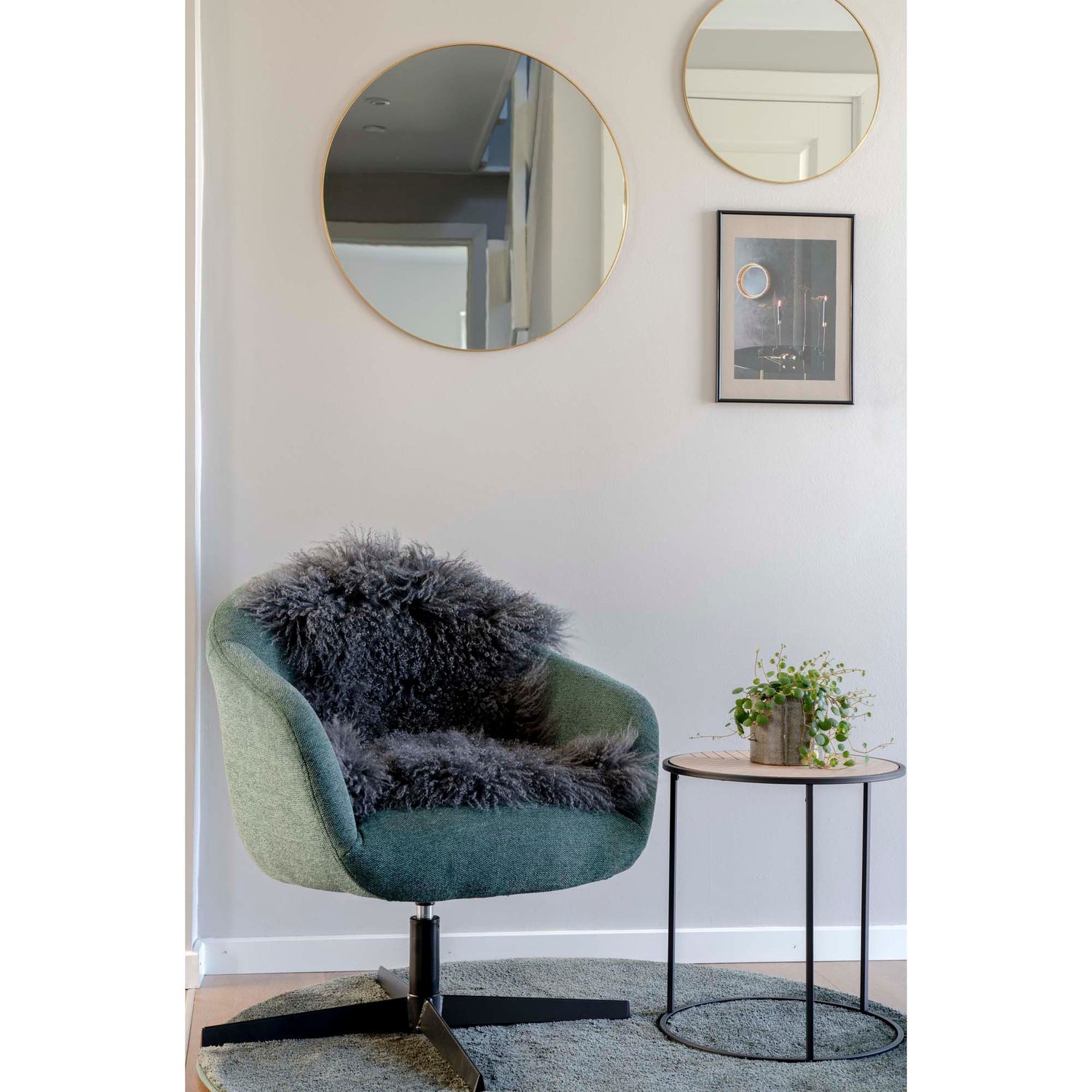 Mongolsk skinn - Mongolsk skinn, grått, 50x90 cm