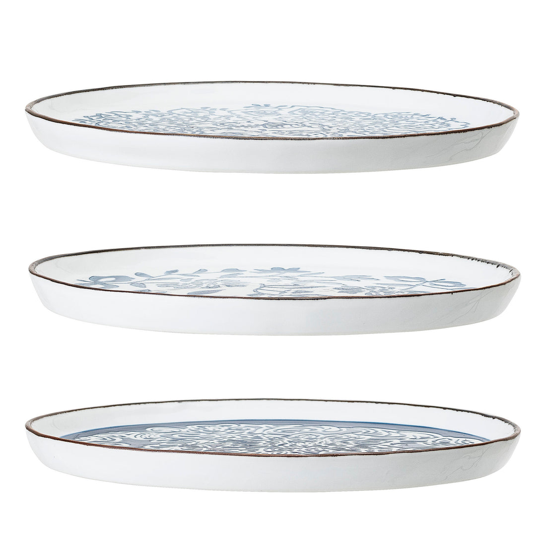 Bloomingville Molly Plate, Blue, Stoneware