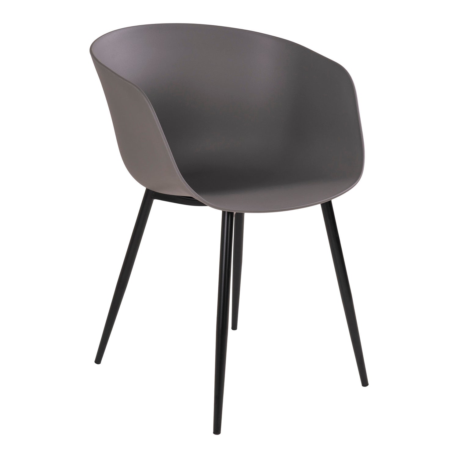 Roda Dining Chair - spisebordstol, grå med svarte ben