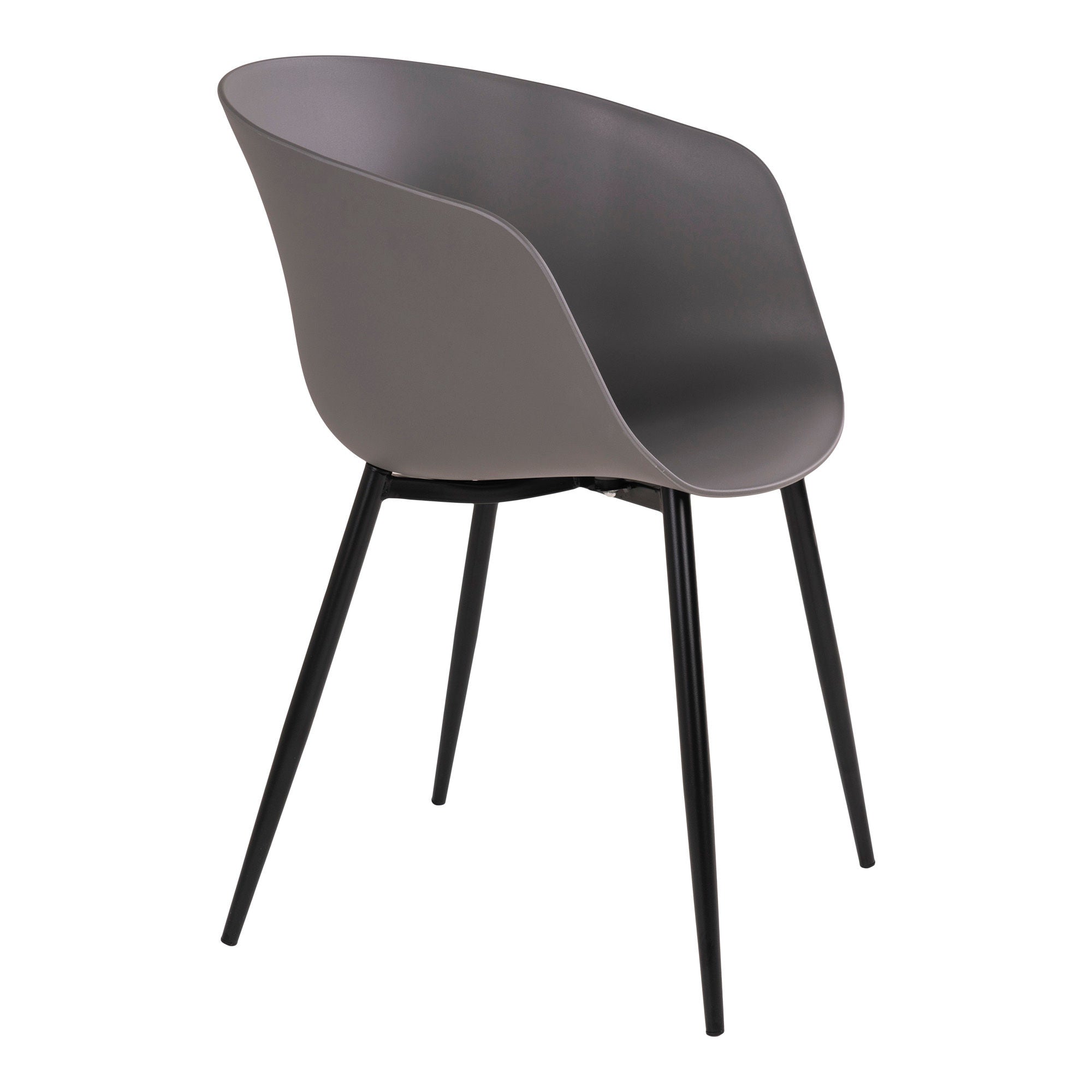 Roda Dining Chair - spisebordstol, grå med svarte ben
