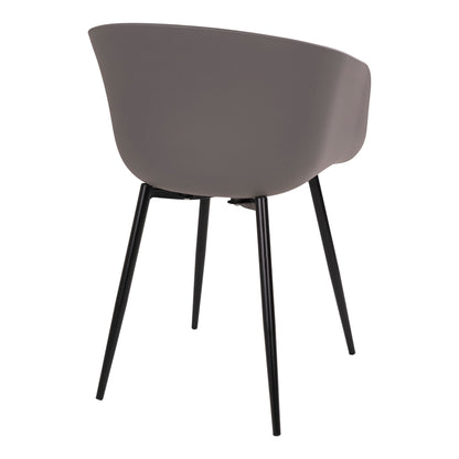 Roda Dining Chair - spisebordstol, grå med svarte ben