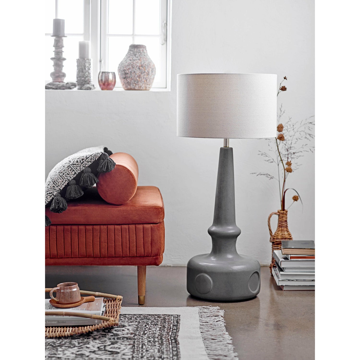 Bloomingville teppe, svart, bomull