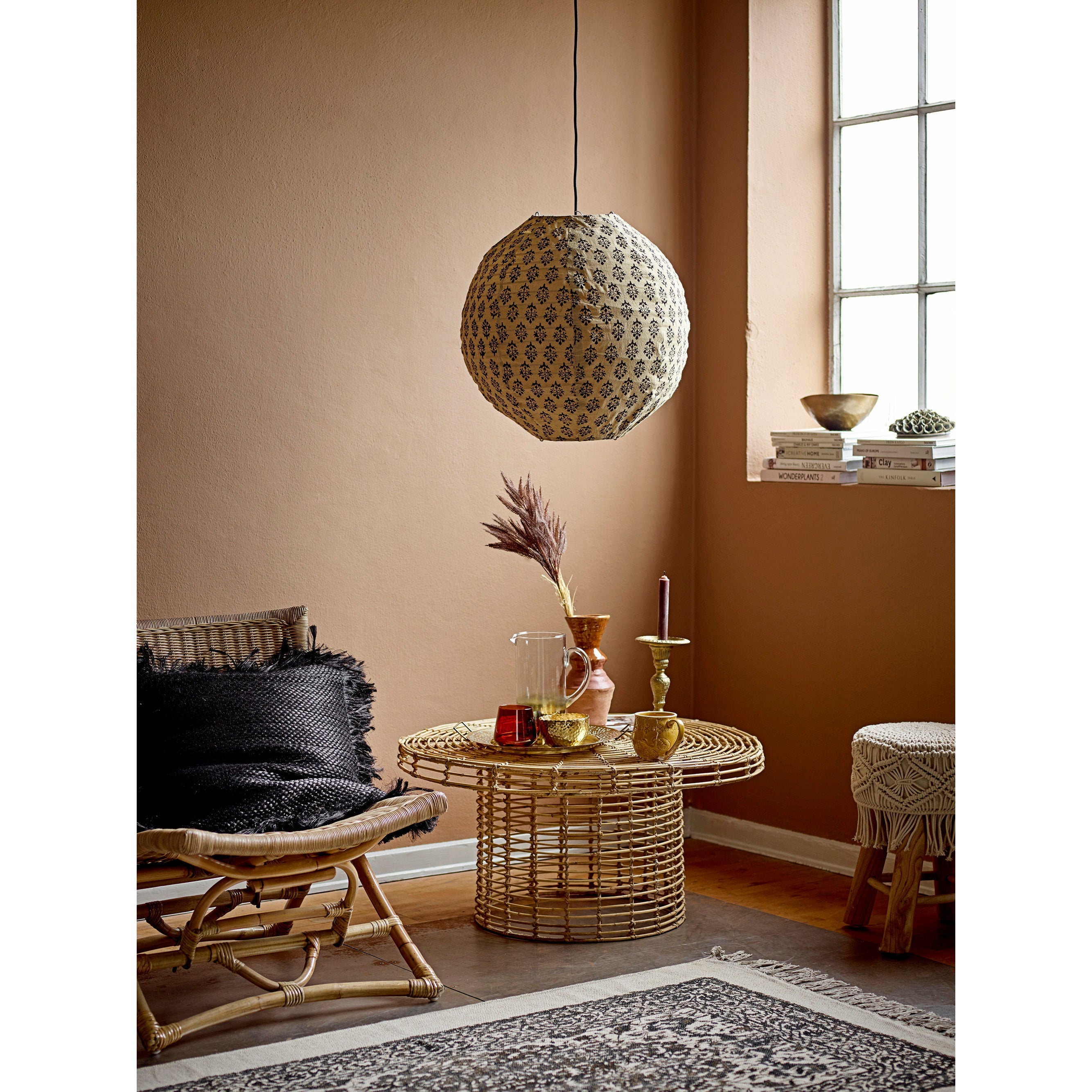 Bloomingville teppe, svart, bomull