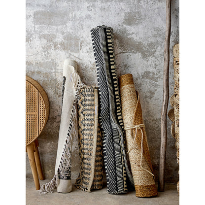 Bloomingville teppe, svart, bomull