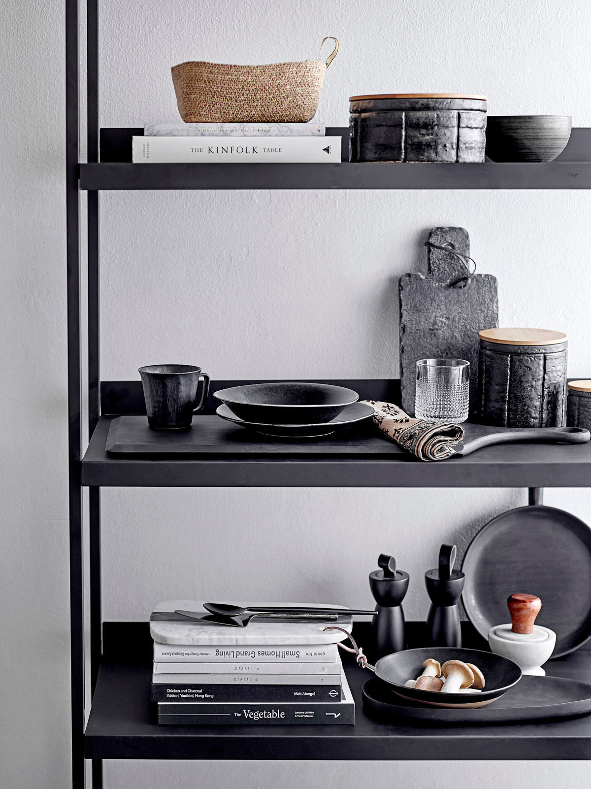 Bloomingville Okai som serverer fetere, svart, Acacie