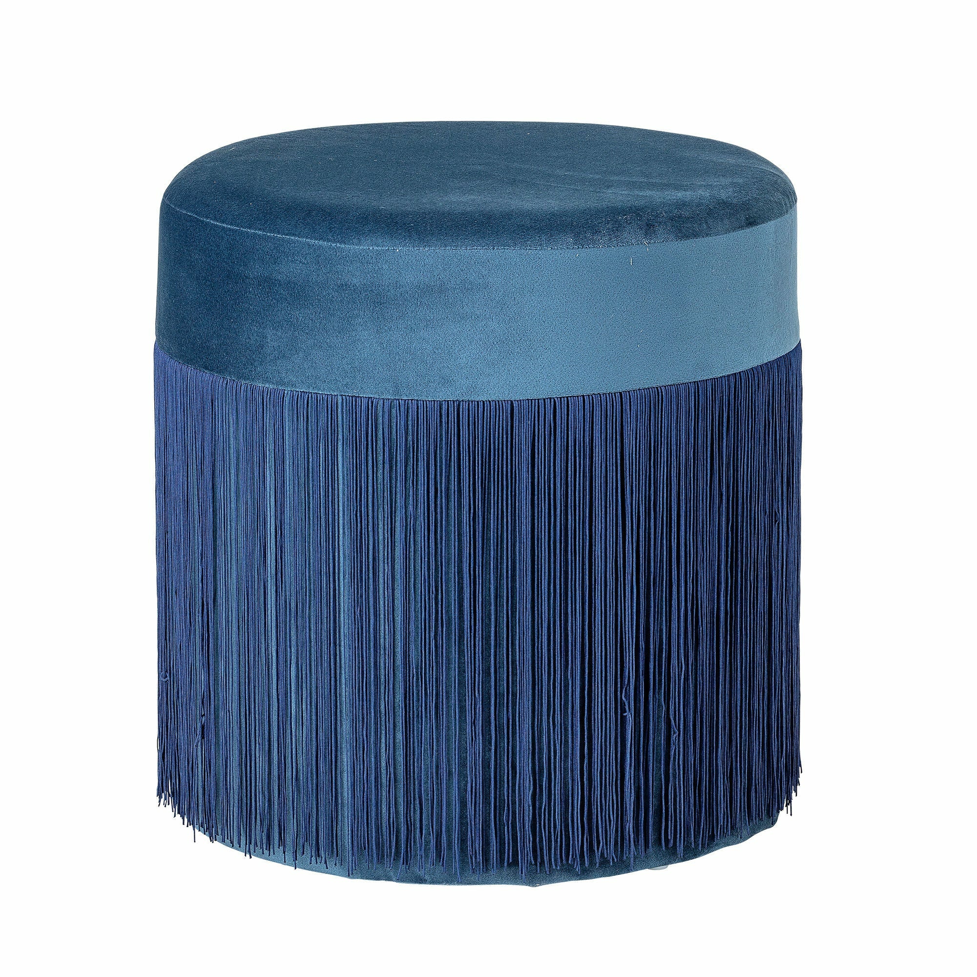 Bloomingville Bloomingville Grandma Puf, Blå, Polyester - DesignGaragen.dk.