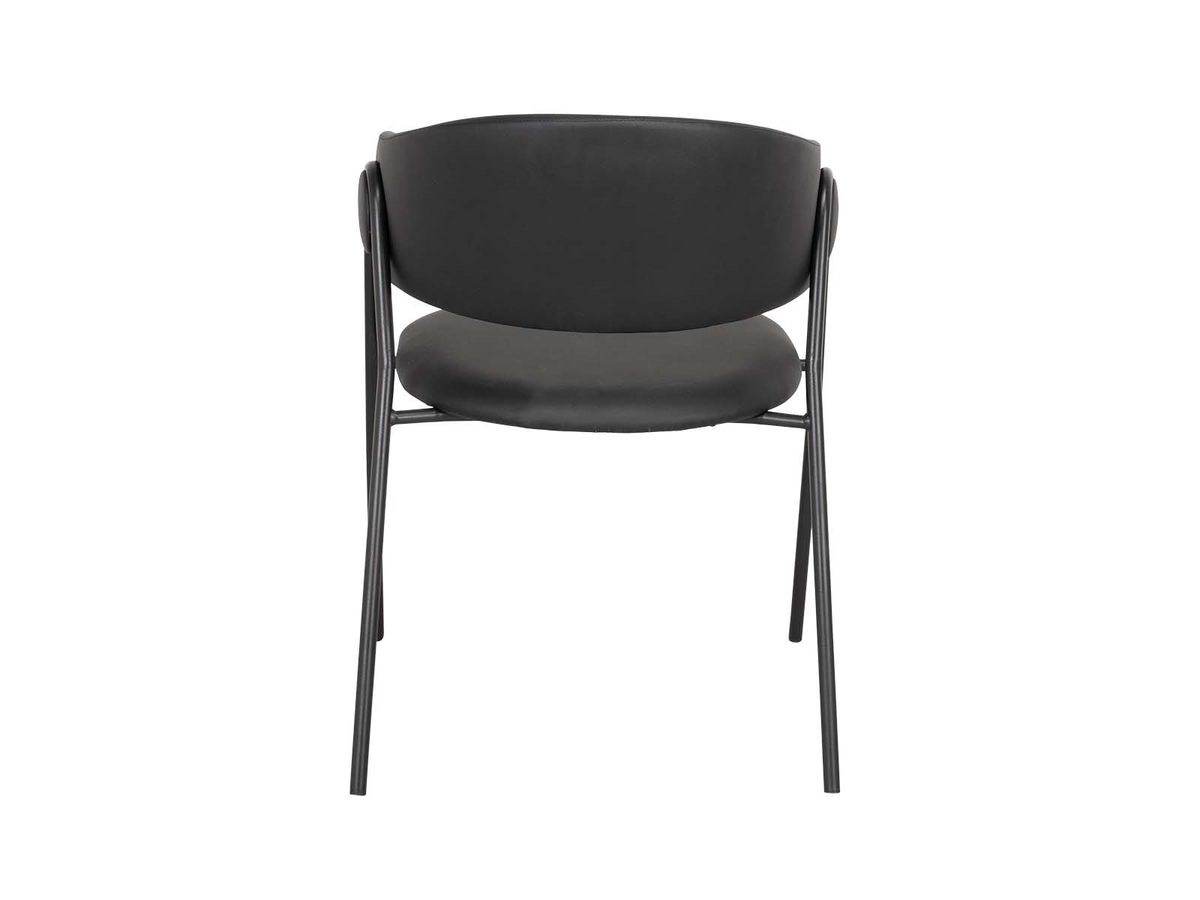 House of Sander Lina Dining Chair, Black Pu - Sett med 2 stk.