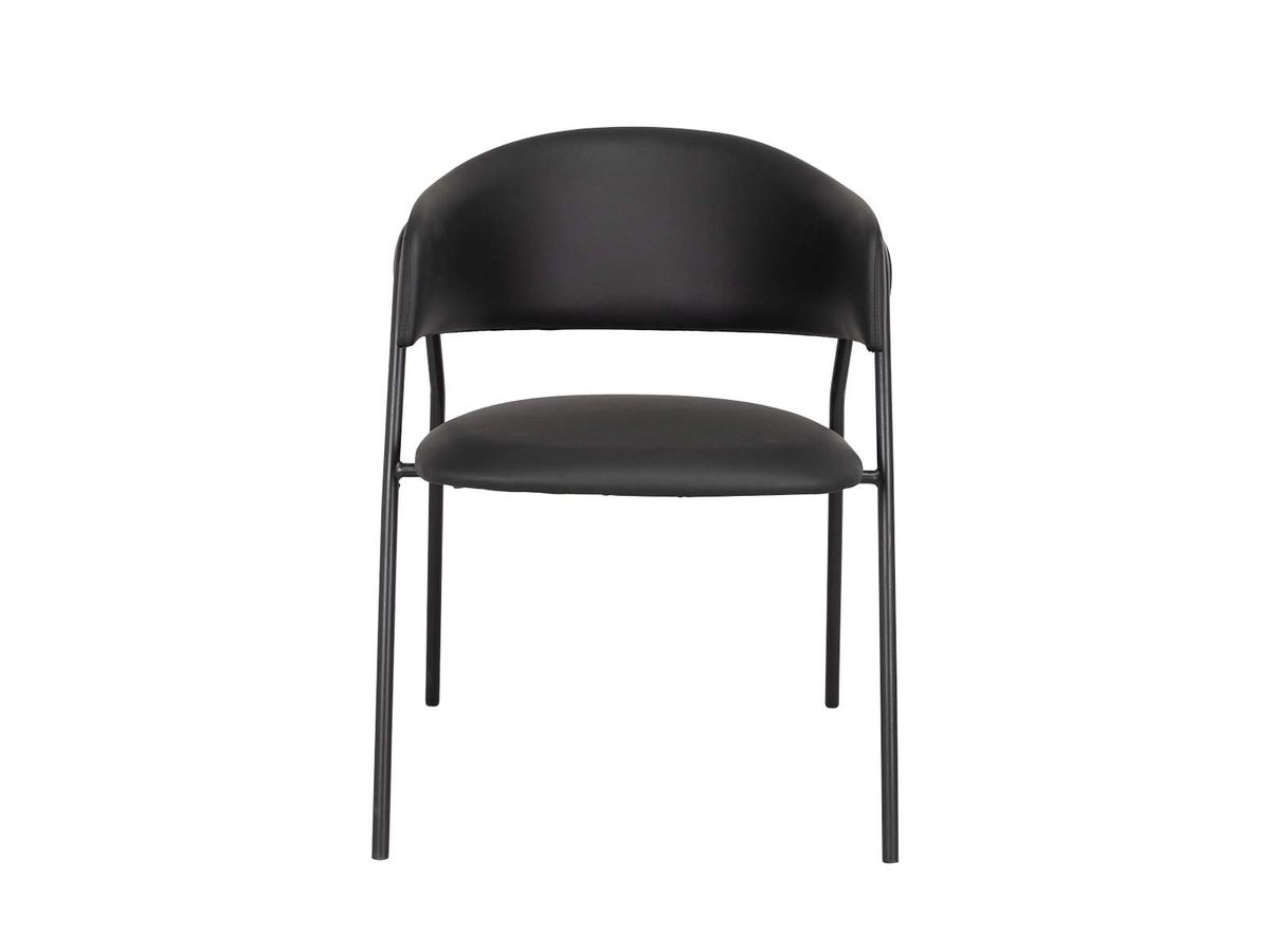 House of Sander Lina Dining Chair, Black Pu - Sett med 2 stk.