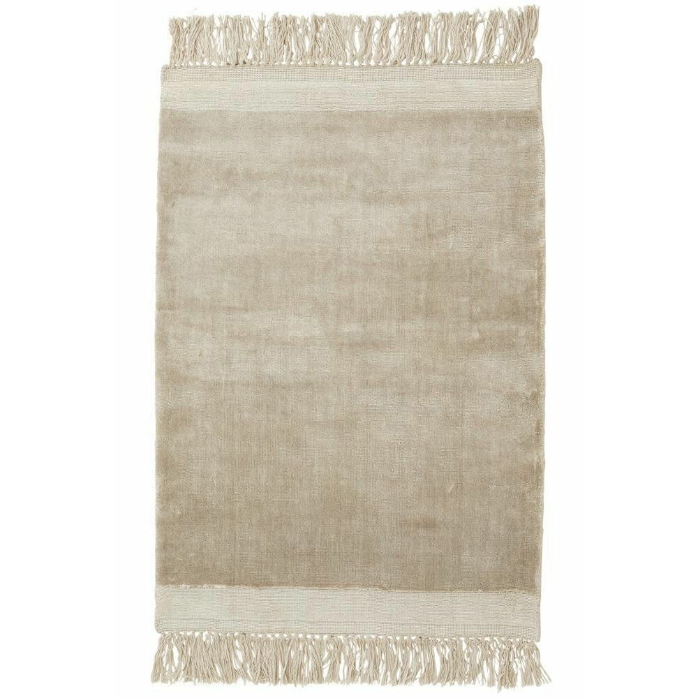 Nordal Filuca skinnende teppe med frynser - 160x240 - beige