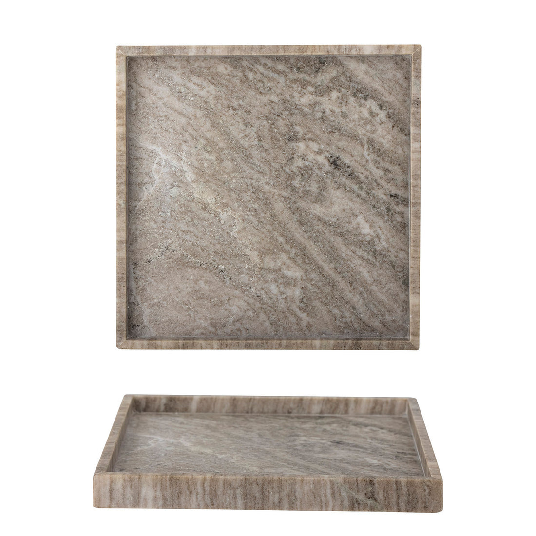 Bloomingville Majsa Tray, Brown, Marble