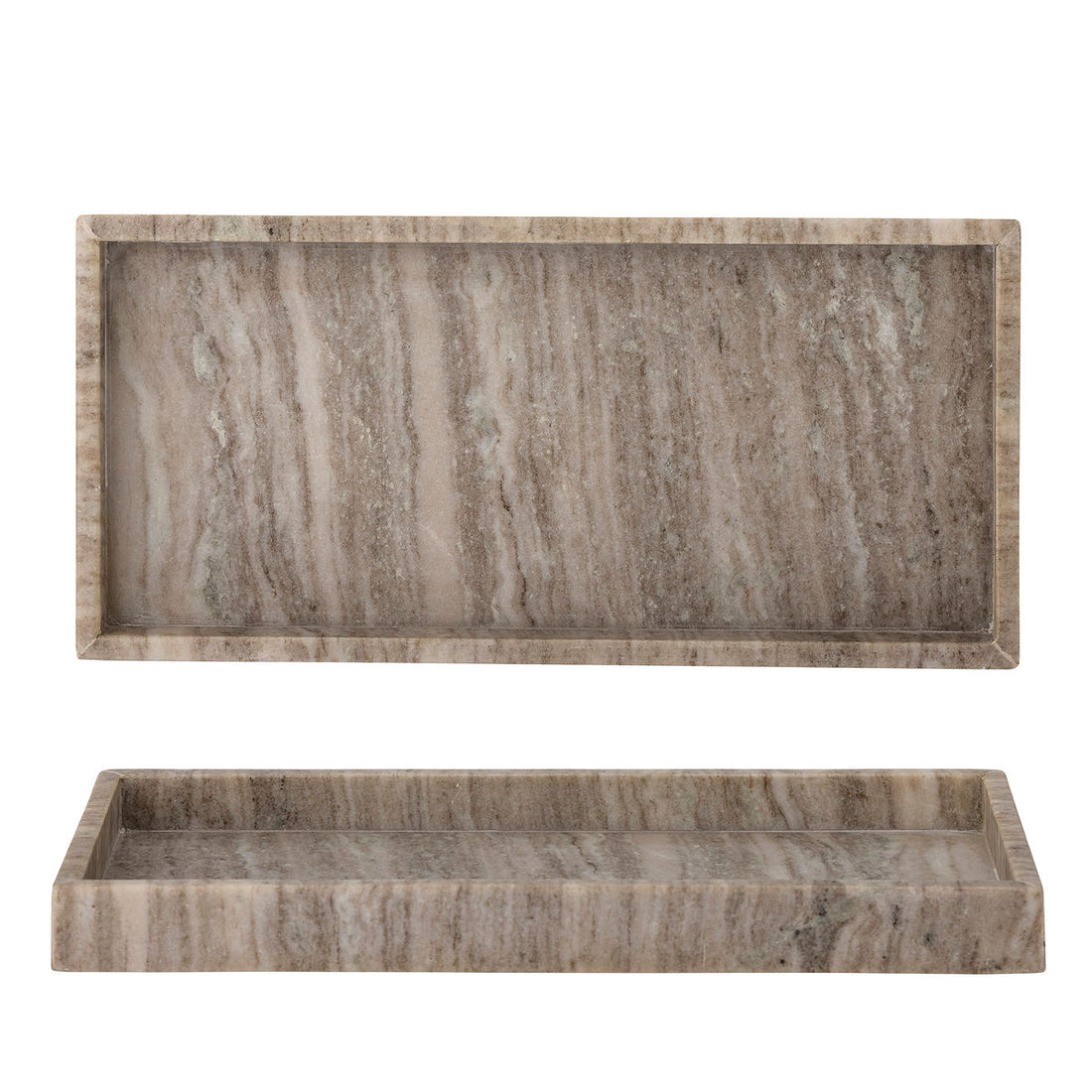 Bloomingville Majsa Tray, Brown, Marble