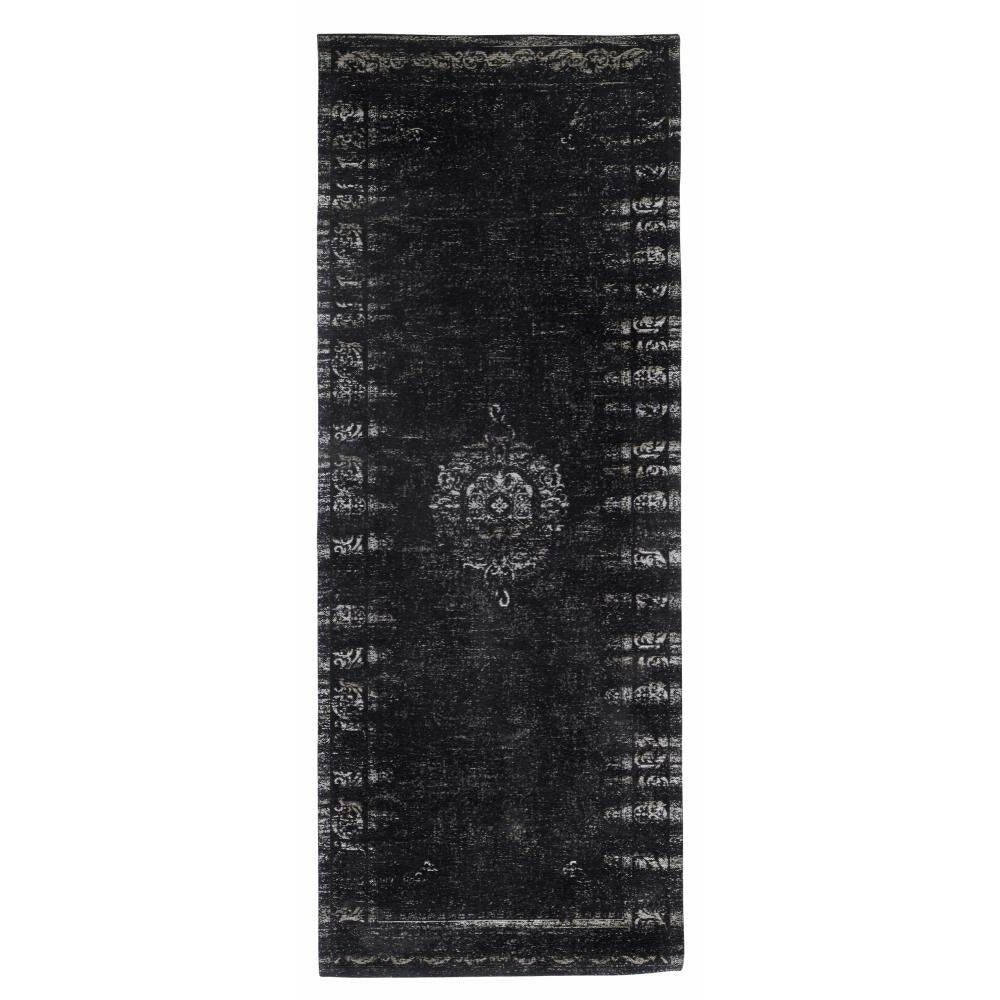 Nordal Grand Woven Cotton Tearm - 75x200 - Mørk grå/svart
