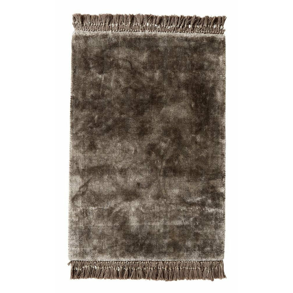 Nordal edel teppe med frynser - 160x240 - varm grå