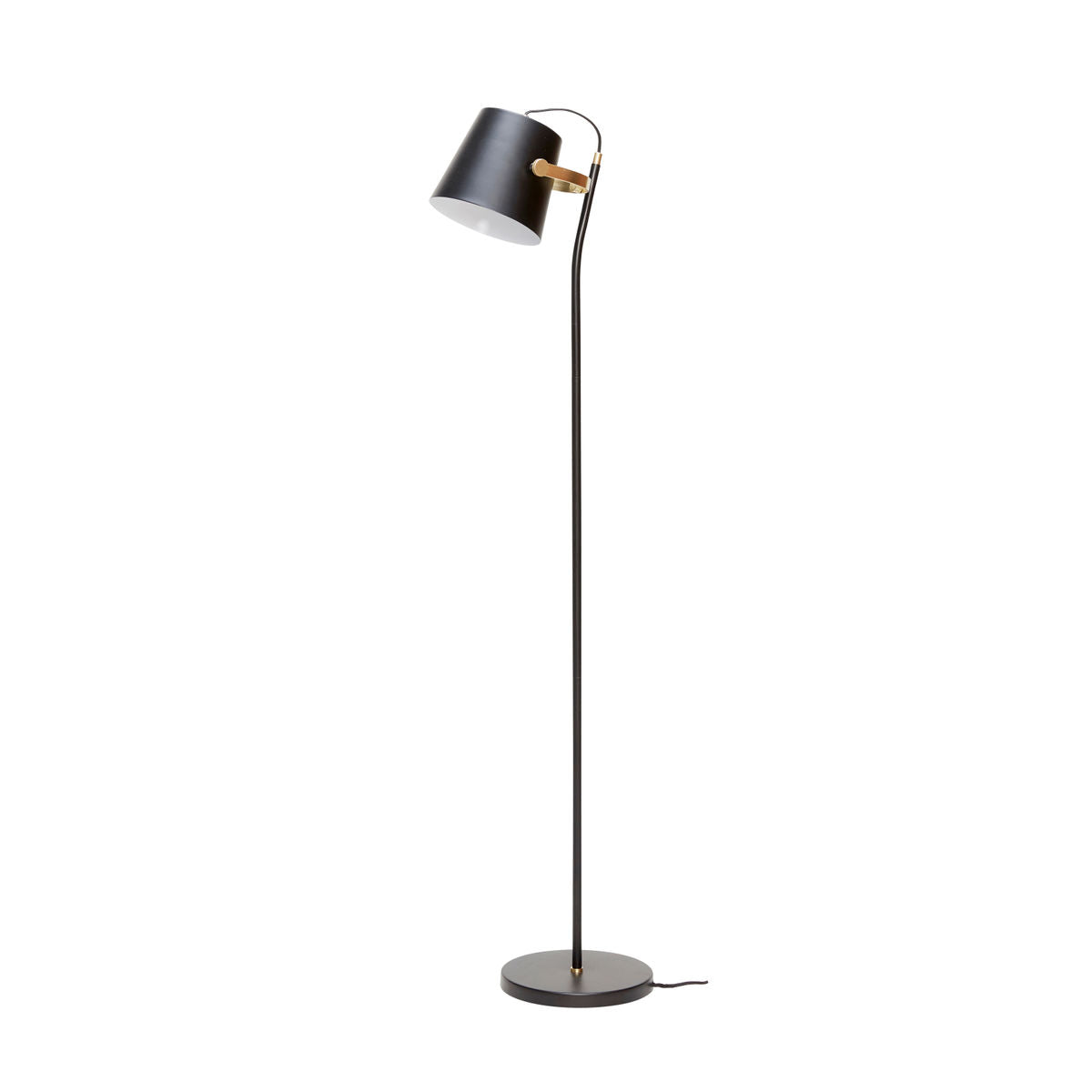 Hübsch arkitekt gulvlampe svart/messingfarge