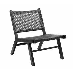 Nordal Vasai Lounge Garden Chair in Braided Polyrattan - Black