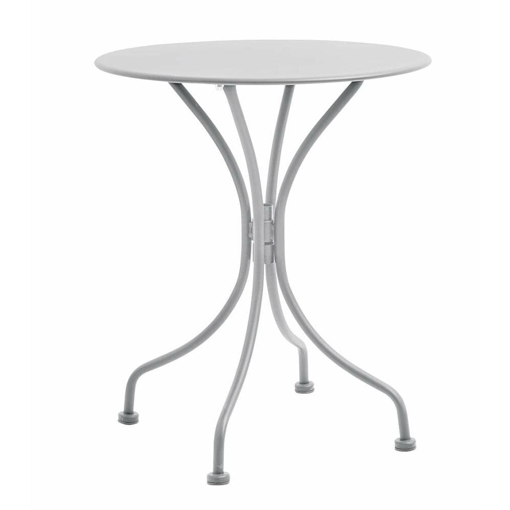 Nordal Garden Round Garden Table i lakkert stål - Ø59 cm - Grå