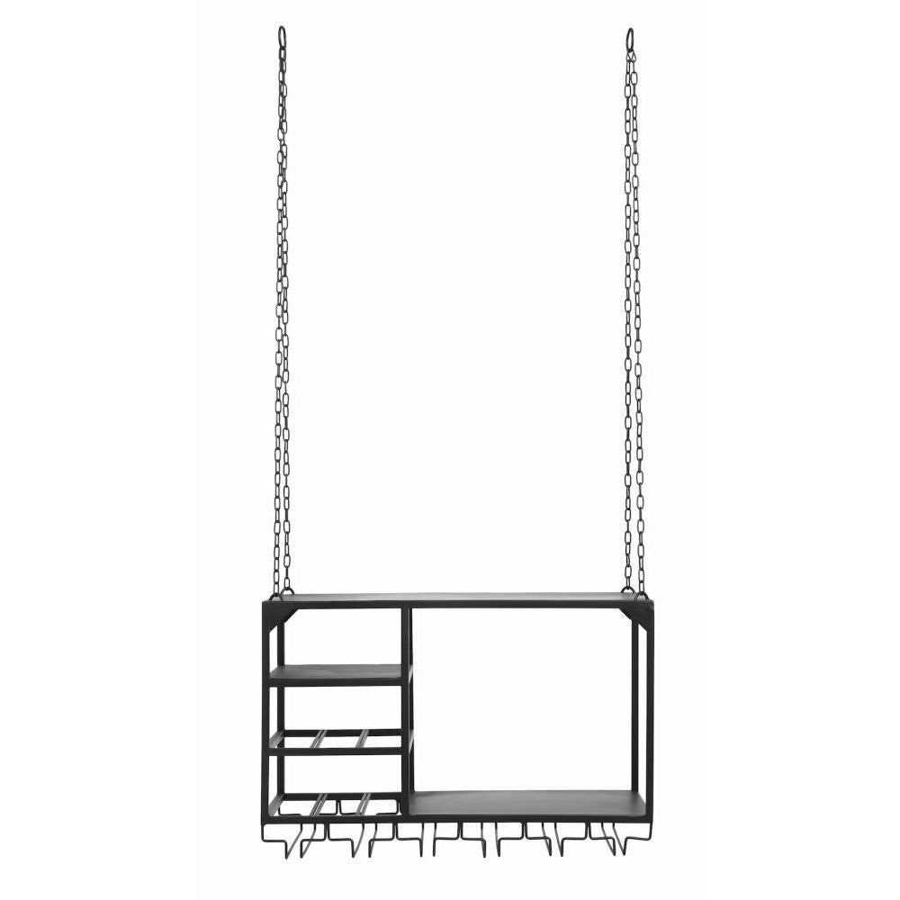 Nordal LOFT køkkenhylde i jern t/ophæng - 65x30 cm - sort - Nordal - DesignGaragen.dk