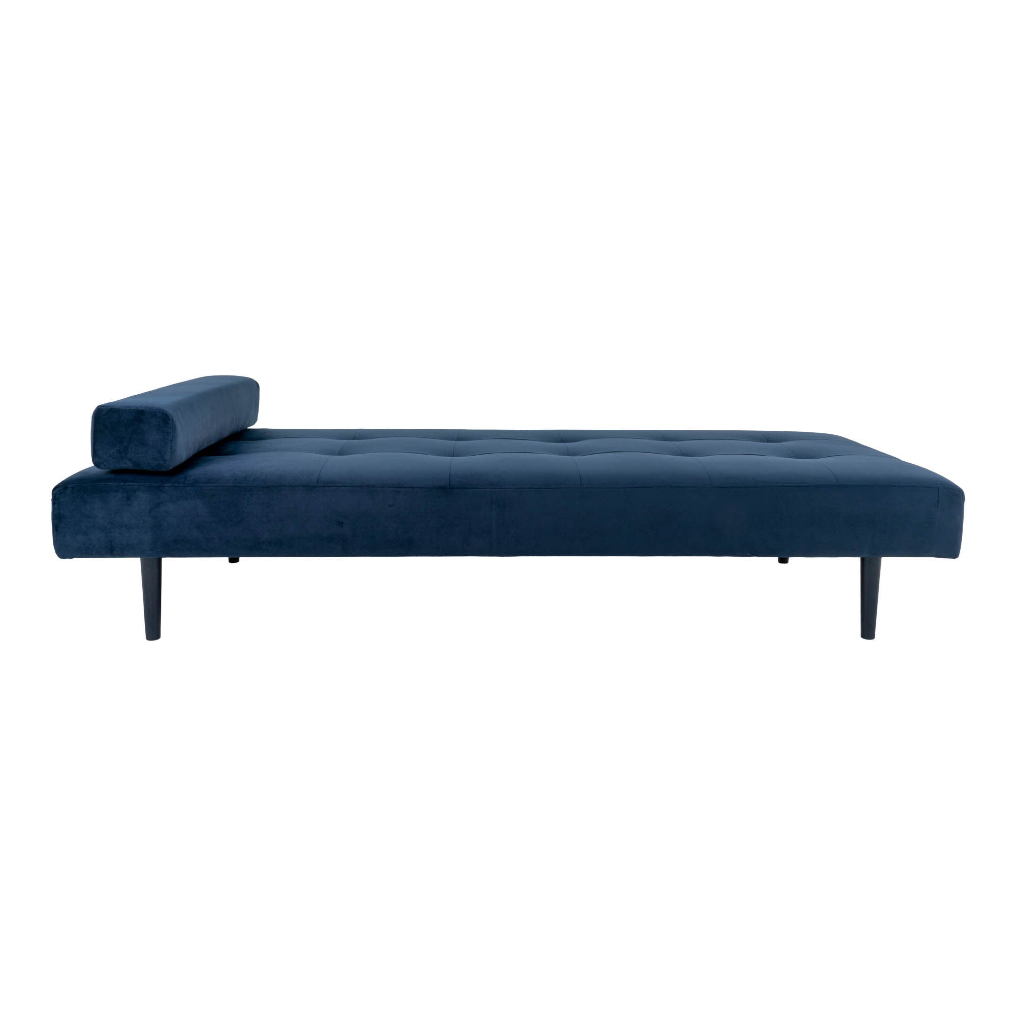 Capri Daybed - Daybed i Velour, Mørkeblå med svarte treben, HN1005