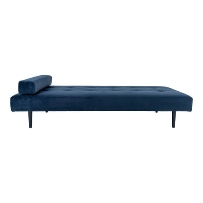 Capri Daybed - Daybed i Velour, Mørkeblå med svarte treben, HN1005