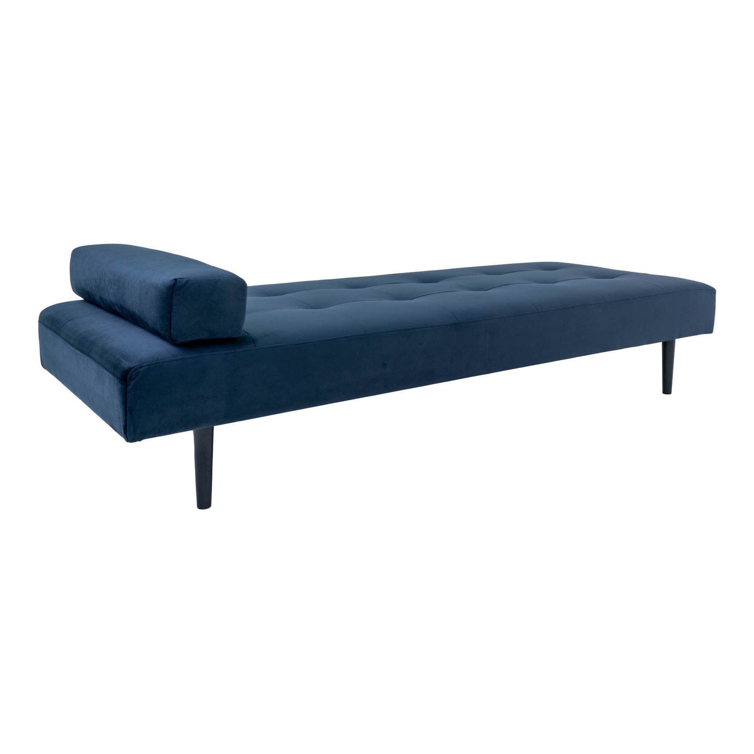 Capri Daybed - Daybed i Velour, Mørkeblå med svarte treben, HN1005